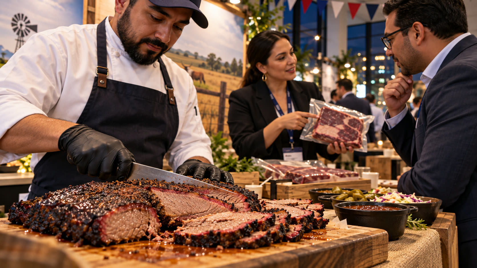 Barbecue tasting and conversation with an importer